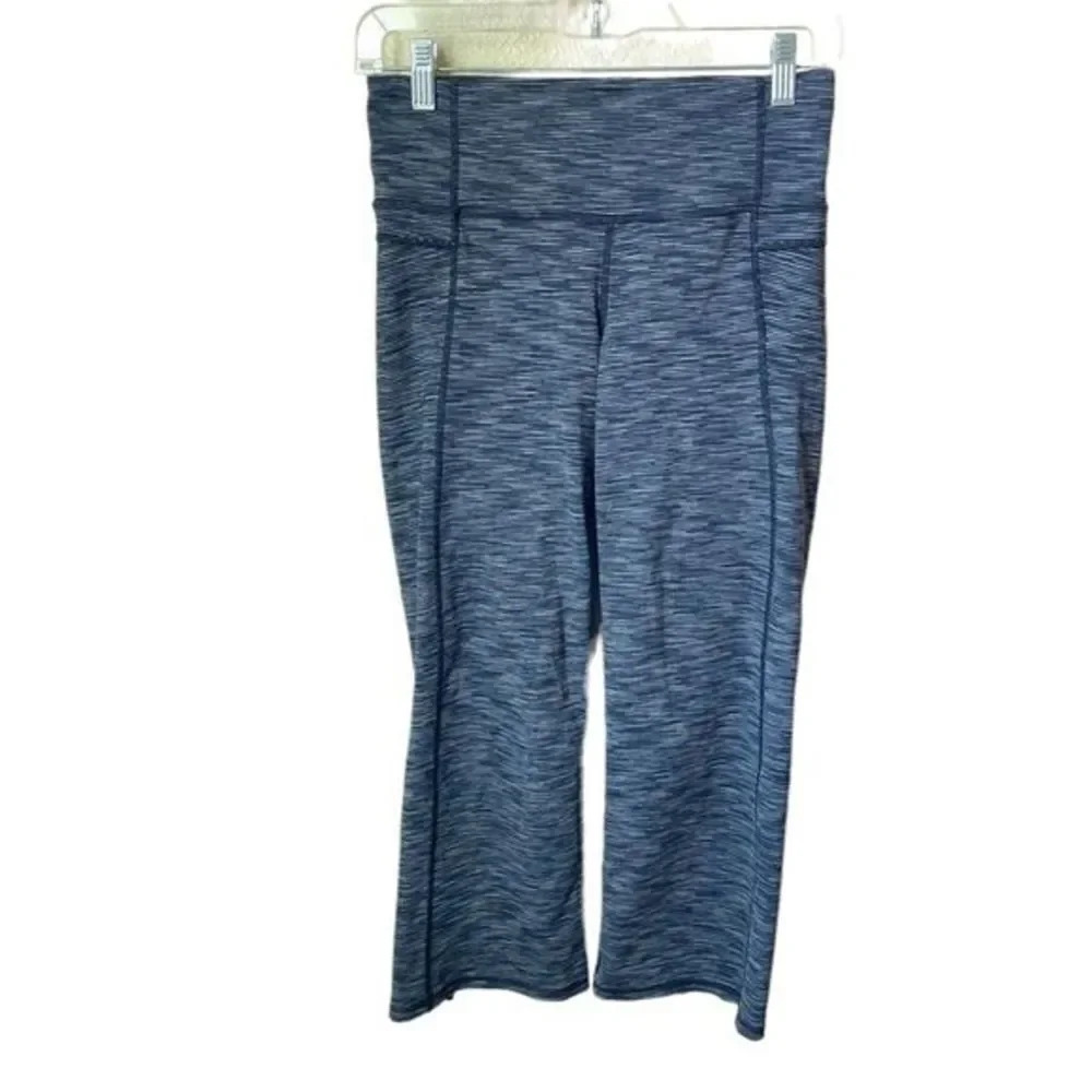 ATHLETA Energy Power Up Capri Gray Space Dye Leggings Size Small